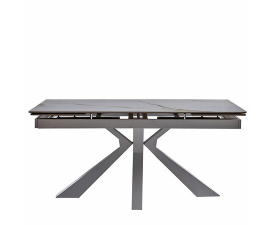 Стол керамический siena Kass gold 160-240*90, каркас белый, изображение 3 | Интернет магазин мебели и декора LifeDekor