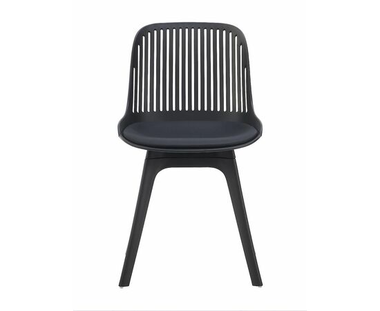 Стул пластиковый GRACE SOFT черный / ноги черные, изображение 2 | Интернет магазин мебели и декора LifeDekor