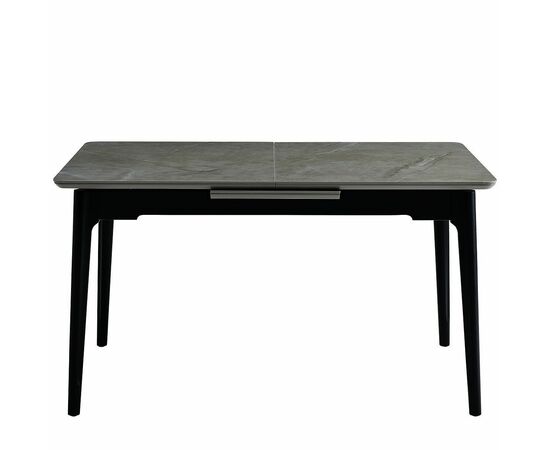 Стол керамический BARCELONA Cardo grey 140-180/80*76, каркас черный, изображение 2 | Интернет магазин мебели и декора LifeDekor