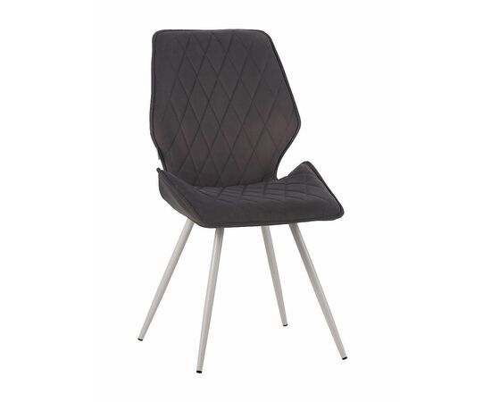 Стул OSTIN велюр серый, каркас круглый белый | Интернет магазин мебели и декора LifeDekor