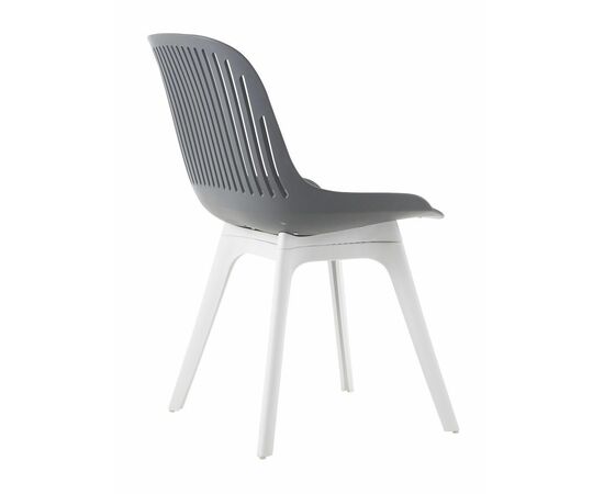 Стул пластиковый GRACE SOFT графит / ноги белые, изображение 5 | Интернет магазин мебели и декора LifeDekor