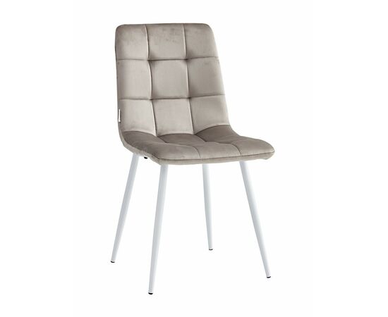 Стул CHILE велюр мокко, каркас белый | Интернет магазин мебели и декора LifeDekor