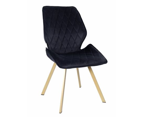 Стул OSTIN 180 велюр графит, каркас квадрат шампань | Интернет магазин мебели и декора LifeDekor