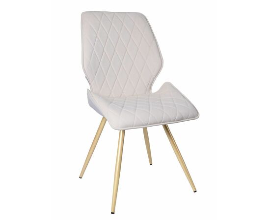 Стул OSTIN 360 велюр ванильный, каркас круглый шампань | Интернет магазин мебели и декора LifeDekor