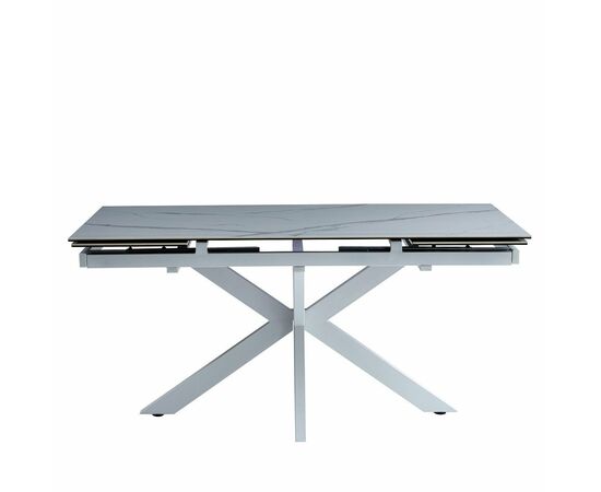 Стол керамический VENECJA Lisa white 160-240*90, каркас белый, изображение 3 | Интернет магазин мебели и декора LifeDekor