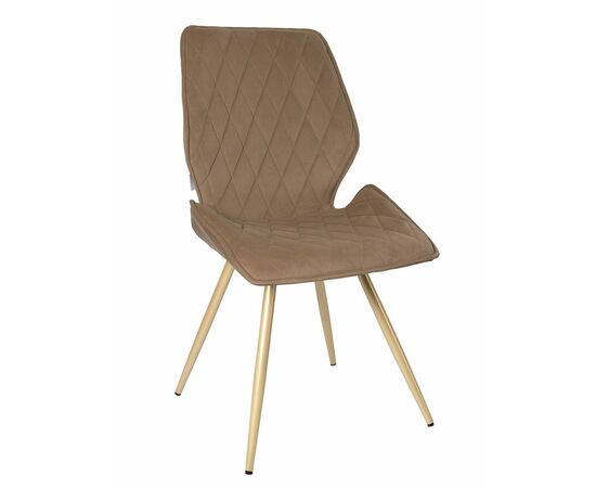 Стул OSTIN 180 велюр золото, каркас круглый шампань | Интернет магазин мебели и декора LifeDekor