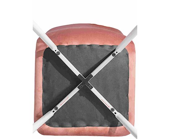 Стул CHILE велюр пыльно-розовый, каркас белый, изображение 2 | Интернет магазин мебели и декора LifeDekor