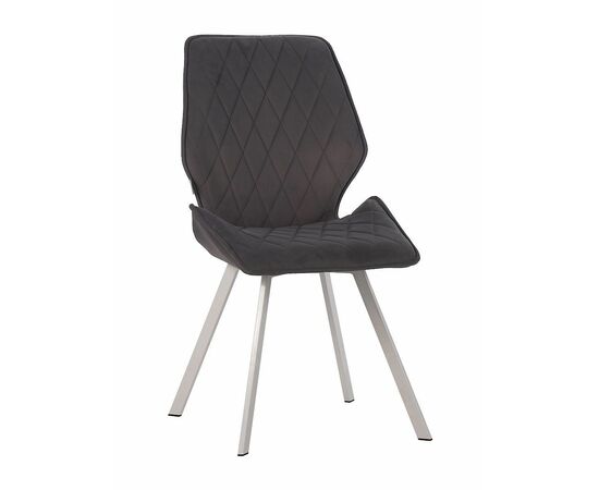 Стул OSTIN велюр серый, каркас квадрат белый | Интернет магазин мебели и декора LifeDekor