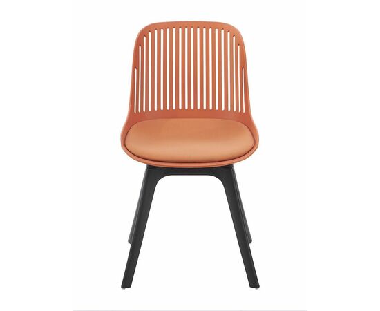 Стул пластиковый GRACE SOFT оранжевый / ноги черные, изображение 3 | Интернет магазин мебели и декора LifeDekor