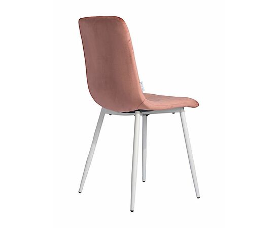 Стул CHILE велюр пыльно-розовый, каркас белый, изображение 5 | Интернет магазин мебели и декора LifeDekor