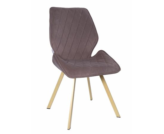 Стул OSTIN 180 велюр мокко, каркас квадрат шампань | Интернет магазин мебели и декора LifeDekor