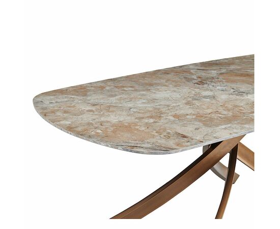 Стол керамический SANTANA Senafe 180/90*76, каркас античная бронза, изображение 3 | Интернет магазин мебели и декора LifeDekor