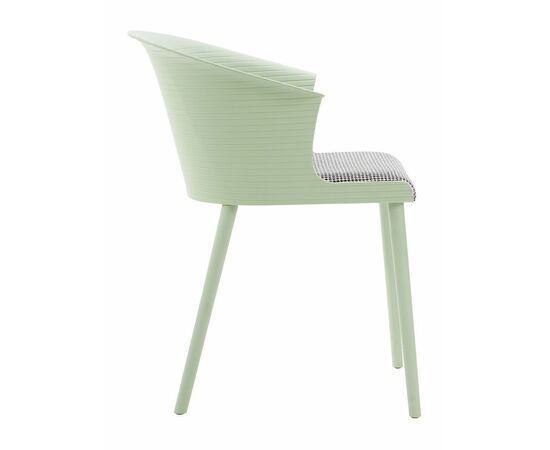 Стул пластиковый MALTA салатовый с подушкой гусиные лапки, изображение 4 | Интернет магазин мебели и декора LifeDekor