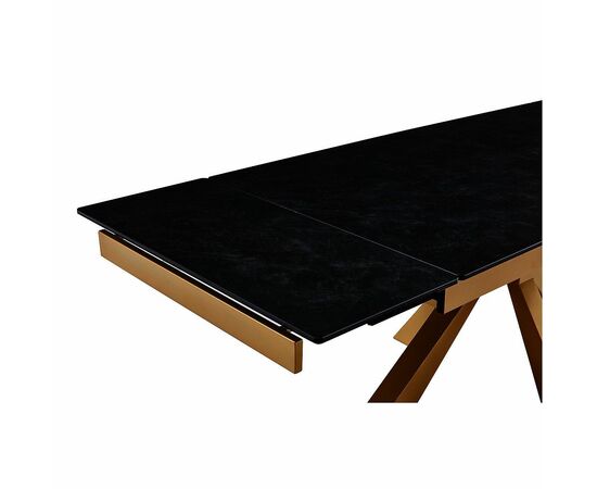 Стол керамический siena Vic Dark grey 160-240*90, каркас шампань, изображение 10 | Интернет магазин мебели и декора LifeDekor