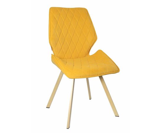 Стул OSTIN 180 велюр янтарный, каркас квадрат шампань | Интернет магазин мебели и декора LifeDekor