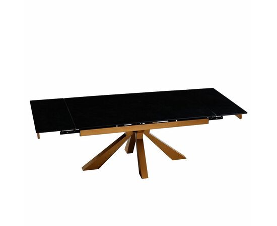 Стол керамический siena Vic Dark grey 160-240*90, каркас шампань, изображение 6 | Интернет магазин мебели и декора LifeDekor