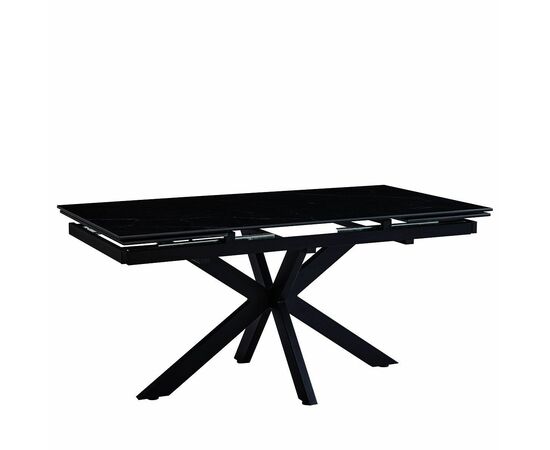 Стол керамический VENECJA Shashi black 160-240*90, каркас черный, изображение 2 | Интернет магазин мебели и декора LifeDekor