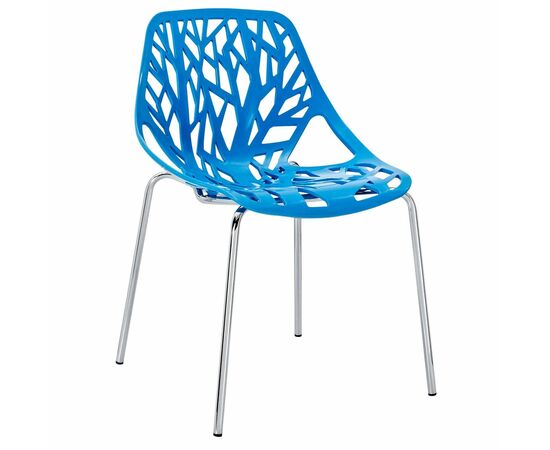 Стул пластиковый FOREST голубой | Интернет магазин мебели и декора LifeDekor