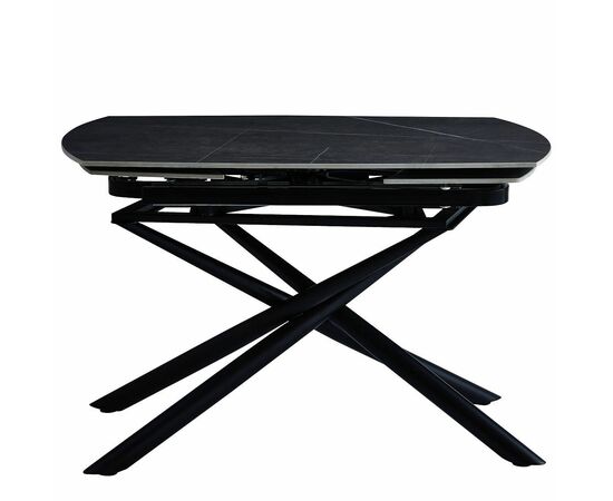 Стол керамический TORNADO Armani grey 120-180*85, каркас черный, изображение 6 | Интернет магазин мебели и декора LifeDekor