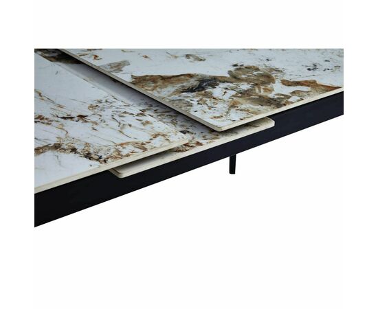 Стол керамический SEVILLE Pandora 2 180-220*90*76, каркас черный, изображение 9 | Интернет магазин мебели и декора LifeDekor