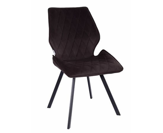 Стул OSTIN велюр шоколад, каркас квадрат черный | Интернет магазин мебели и декора LifeDekor