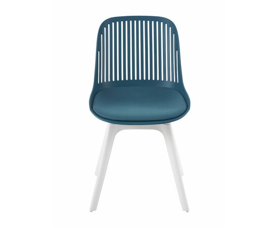 Стул пластиковый GRACE SOFT темно-синий / ноги белые, изображение 3 | Интернет магазин мебели и декора LifeDekor
