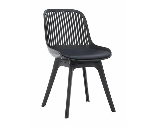 Стул пластиковый GRACE SOFT черный / ноги черные | Интернет магазин мебели и декора LifeDekor