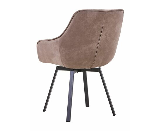 Стул EELLIOT 360 замша темно-серый, каркас черный, изображение 4 | Интернет магазин мебели и декора LifeDekor