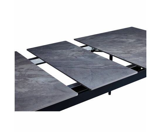 Стол керамический SEVILLE Rebecca grey 160-200*90, каркас черный, изображение 5 | Интернет магазин мебели и декора LifeDekor