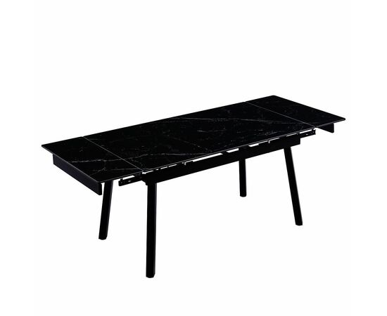 Стол керамический TORONTO Shashi black 140-200/90*76, каркас черный | Интернет магазин мебели и декора LifeDekor