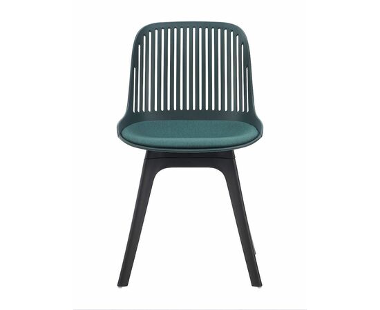 Стул пластиковый GRACE SOFT темно-зеленый / ноги черные, изображение 2 | Интернет магазин мебели и декора LifeDekor