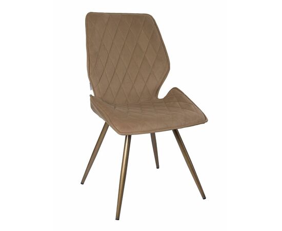 Стул OSTIN 180 велюр золото, каркас круглый бронза | Интернет магазин мебели и декора LifeDekor