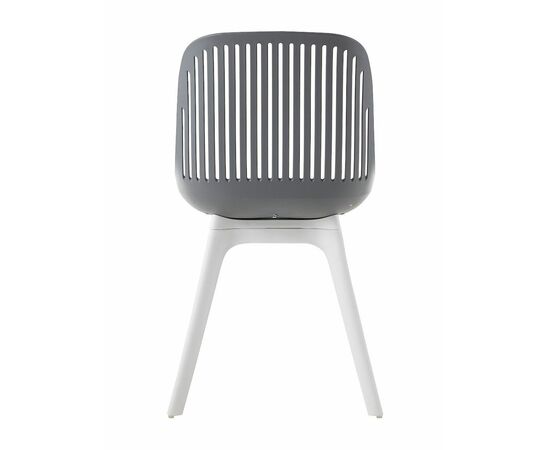 Стул пластиковый GRACE SOFT графит / ноги белые, изображение 6 | Интернет магазин мебели и декора LifeDekor