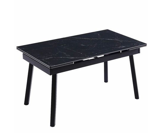 Стол керамический TORONTO Shashi black 140-200/90*76, каркас черный, изображение 6 | Интернет магазин мебели и декора LifeDekor