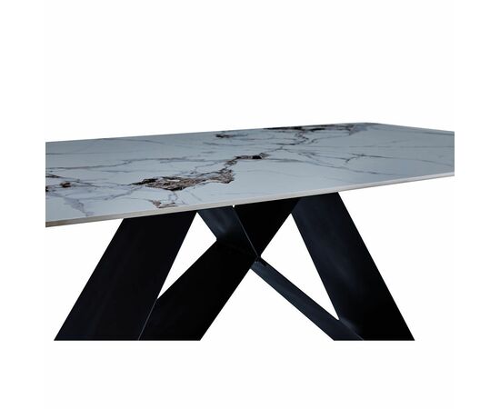 Стол керамический PLATON Patek Philippe 180*90*76, каркас черный, изображение 4 | Интернет магазин мебели и декора LifeDekor