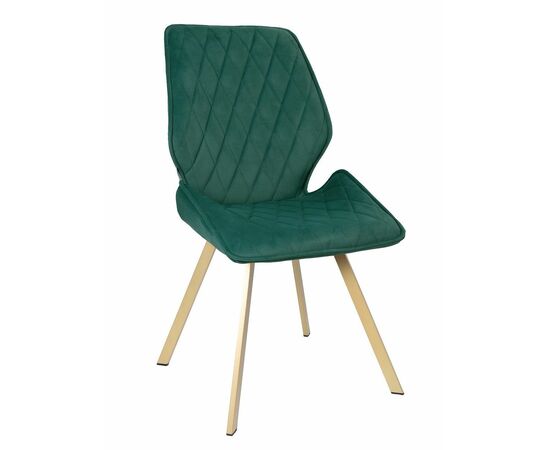 Стул OSTIN 180 велюр изумруд, каркас квадрат шампань | Интернет магазин мебели и декора LifeDekor