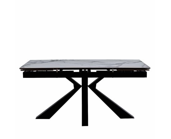 Стол керамический siena Bentley white 160-240*90, каркас черный, изображение 3 | Интернет магазин мебели и декора LifeDekor