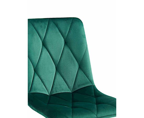Стул HANNA велюр изумруд, каркас белый, изображение 3 | Интернет магазин мебели и декора LifeDekor
