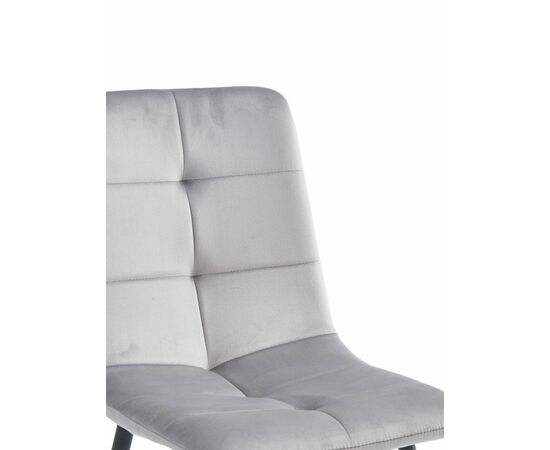 Стул MARTIN велюр серебро, каркас черный, изображение 2 | Интернет магазин мебели и декора LifeDekor