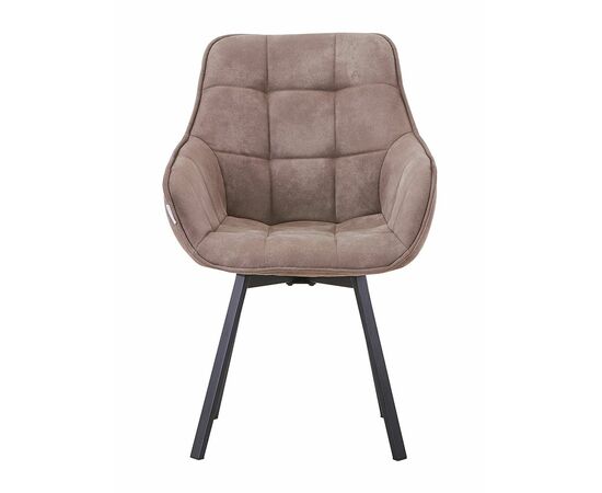 Стул EELLIOT 360 замша темно-серый, каркас черный, изображение 2 | Интернет магазин мебели и декора LifeDekor