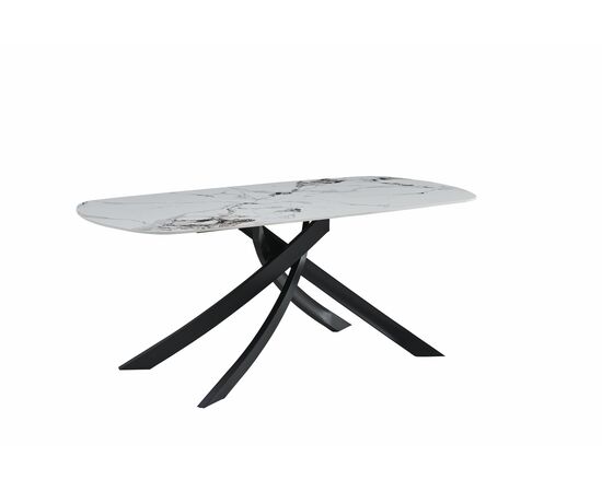 Стол керамический SANTANA Patek Philippe 180/90*76, каркас черный, изображение 2 | Интернет магазин мебели и декора LifeDekor