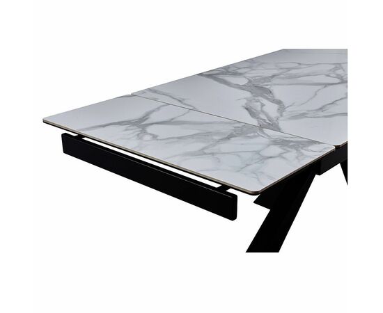 Стол керамический siena Bentley white 160-240*90, каркас черный, изображение 9 | Интернет магазин мебели и декора LifeDekor