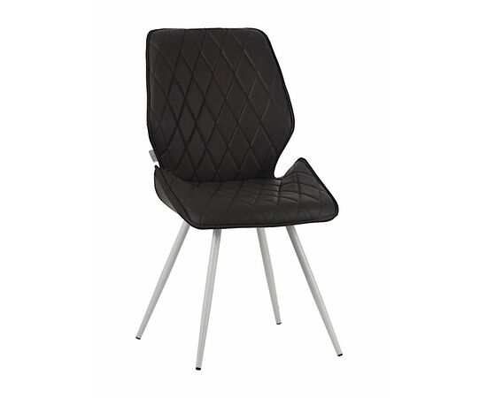 Стул OSTIN экокожа серый, каркас круглый белый | Интернет магазин мебели и декора LifeDekor