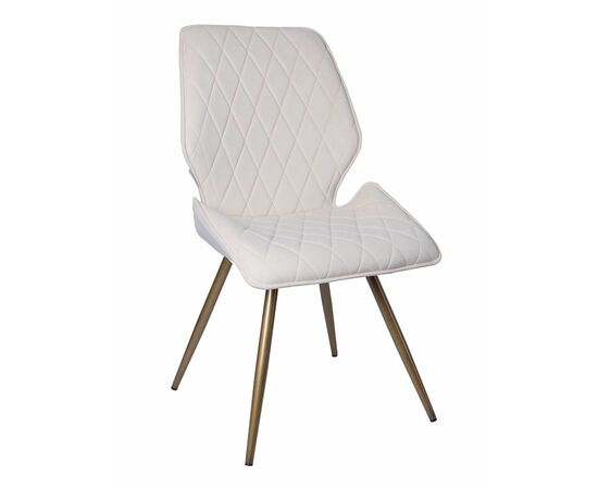 Стул OSTIN 180 велюр ванильный, каркас круглый бронза | Интернет магазин мебели и декора LifeDekor