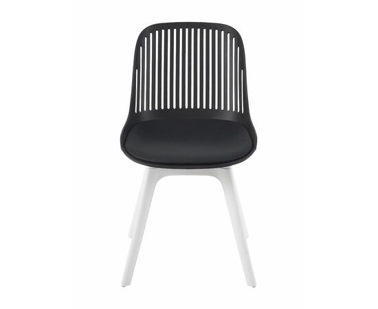 Стул пластиковый GRACE SOFT черный / ноги белые, изображение 3 | Интернет магазин мебели и декора LifeDekor