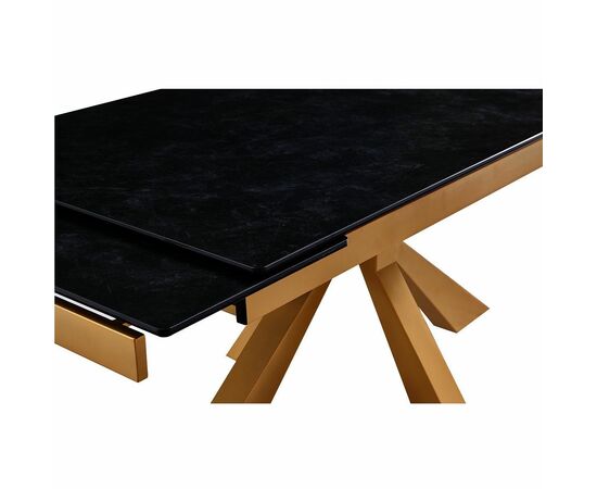 Стол керамический siena Vic Dark grey 160-240*90, каркас шампань, изображение 9 | Интернет магазин мебели и декора LifeDekor