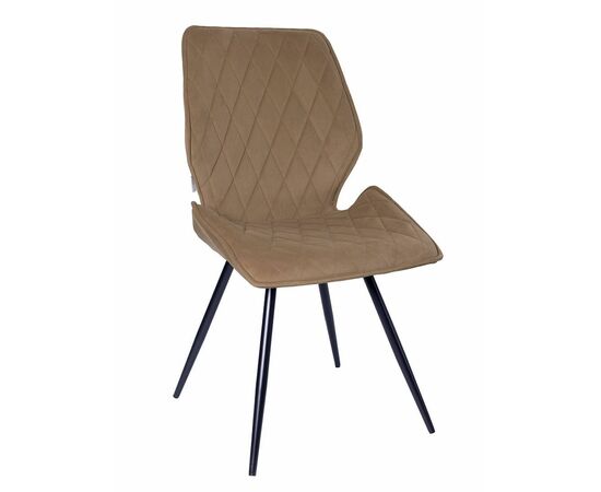 Стул OSTIN велюр золотой, каркас круглый черный | Интернет магазин мебели и декора LifeDekor