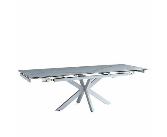 Стол керамический VENECJA Lisa white 160-240*90, каркас белый | Интернет магазин мебели и декора LifeDekor