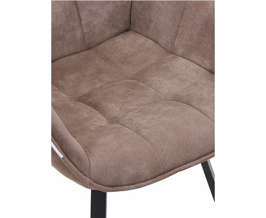 Стул EELLIOT 360 замша темно-серый, каркас черный, изображение 6 | Интернет магазин мебели и декора LifeDekor