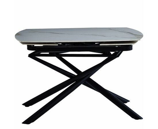 Стол керамический TORNADO Kass gold 120-180*85, каркас черный, изображение 6 | Интернет магазин мебели и декора LifeDekor